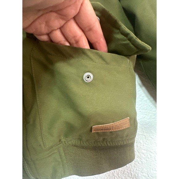Buffalo David Bitton Kids Green Bomber Jacket with Sherpa Collar Size 5 - Picture 4 of 8
